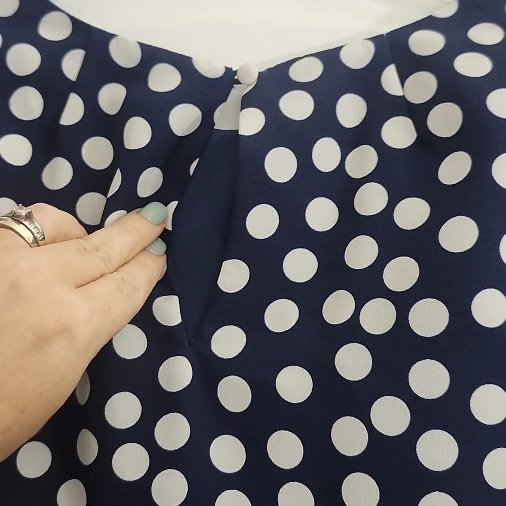 J. Crew Navy Polka Dot Gallery Dress NWOT